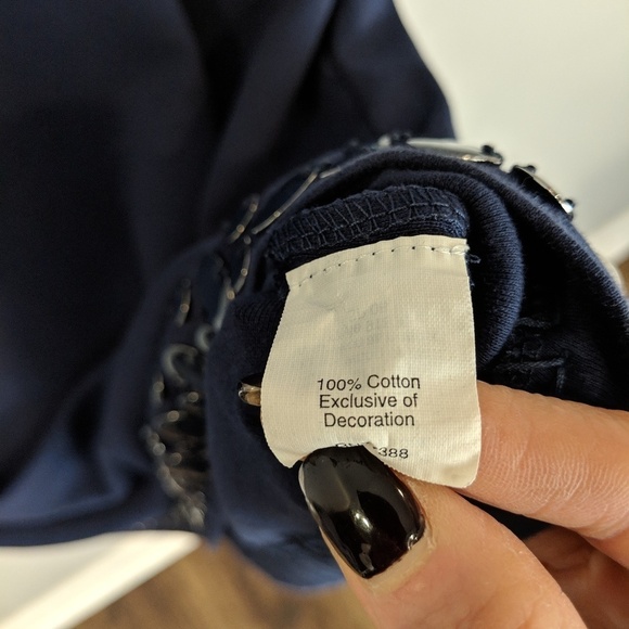 J. Crew Womens Embellished Sleeveless Shift Dress Size L Pockets Blue Career - Picture 4 of 5